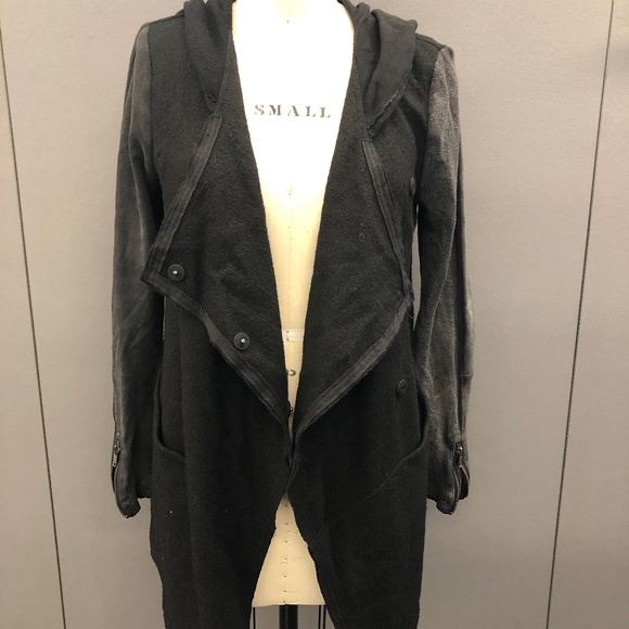 Free People Hooded High Low Jacket - Picture 1 of 4